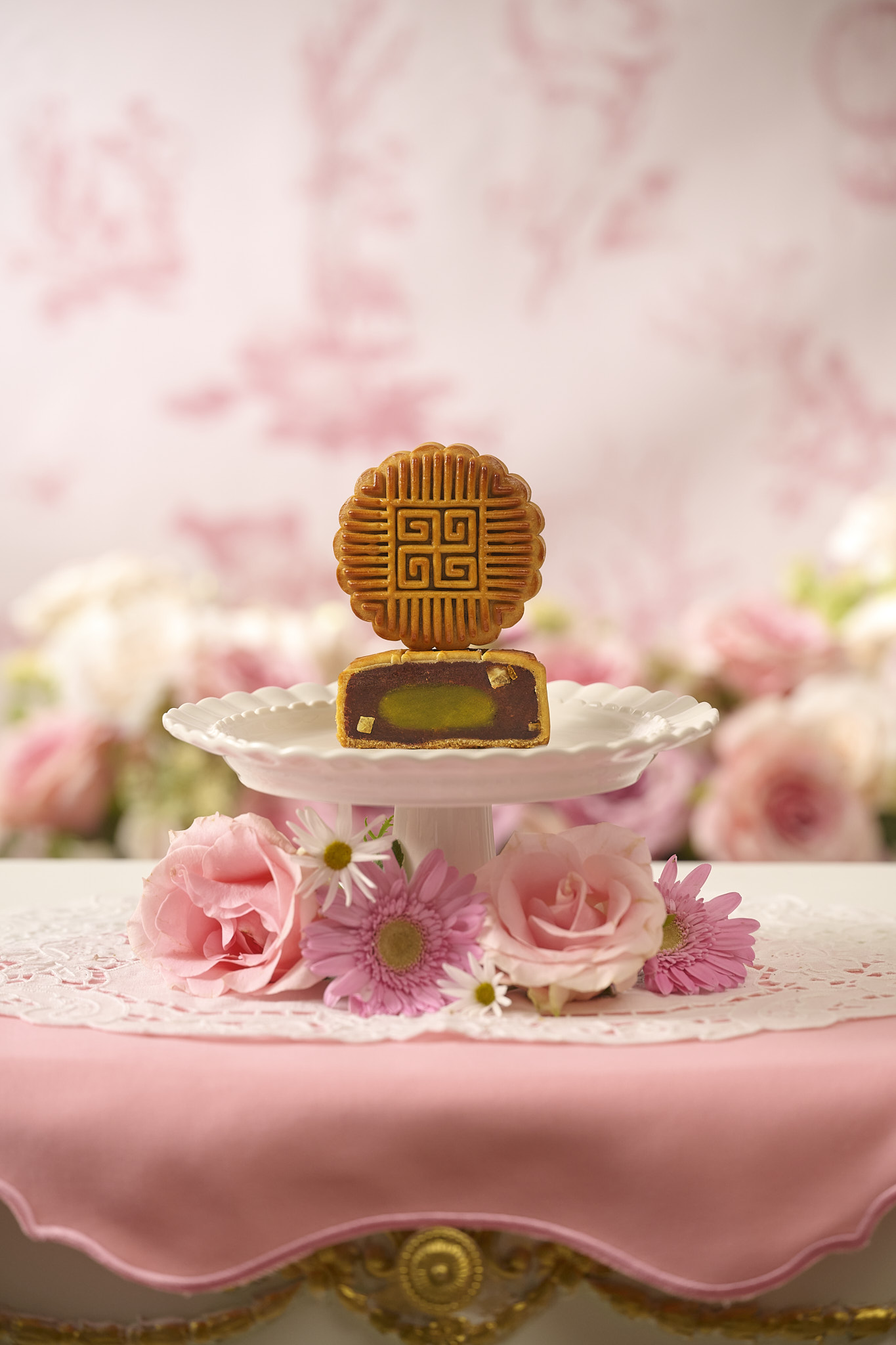 Red Bean with Mandarin Peel and Matcha Lotus